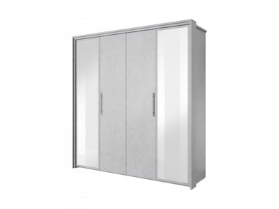 Aurelia Hinged Door Wardrobe 206cm [White] - White Background