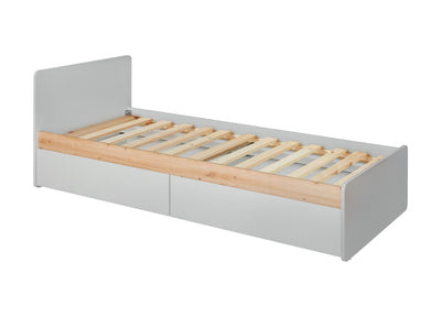 Vivero Bed with Drawer [Oak] - White Background