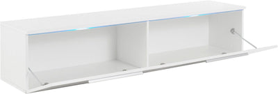 Amber TV Cabinet 160cm [White] - Inside Layout