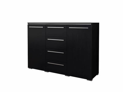 Amber Sideboard Cabinet 132cm [Black] - White Background