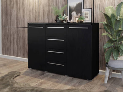 Amber Sideboard Cabinet 132cm [Black] - Lifestyle Image