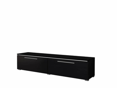 Amber TV Cabinet 160cm [Black] - White Background