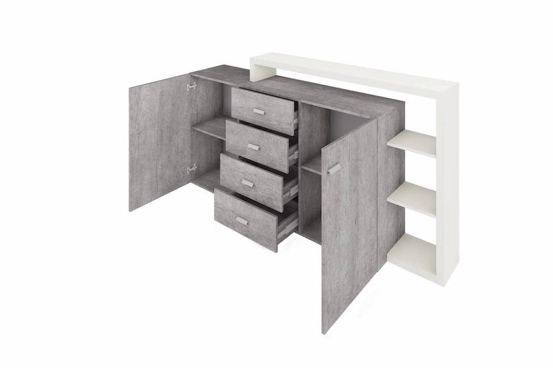 Bota 27 Sideboard Cabinet 180cm [Grey] - White Background  2