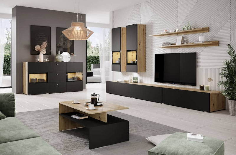 Baros 26 - Sideboard Cabinet 132cm [Black] - Lifestyle Image