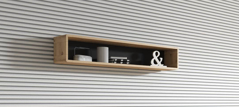 Aston 02 Wall Shelf 150cm [Oak] - Lifestyle Image