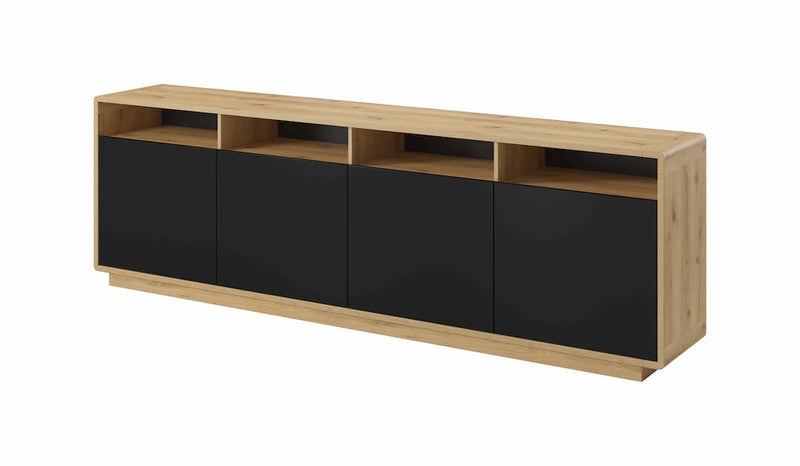 Aston 25 Sideboard Cabinet 238cm [Black] - White Background