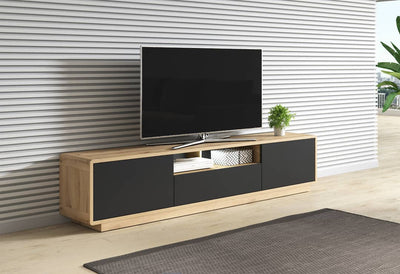 Aston 40 TV Cabinet 200cm [Black] - Lifestyle Image