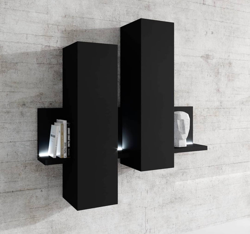 Bota 04 Wall Hung Cabinet 152cm [Black] - Lifestyle Image