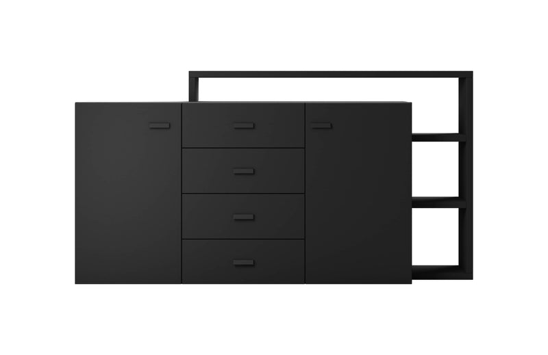 Bota 27 Sideboard Cabinet 180cm [Black] - White Background 3