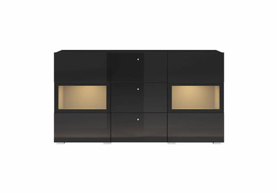 Athens 26 Sideboard Cabinet 132cm [Black] - White Background 2