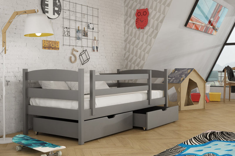 Wooden Single Bed Zoska with Storage