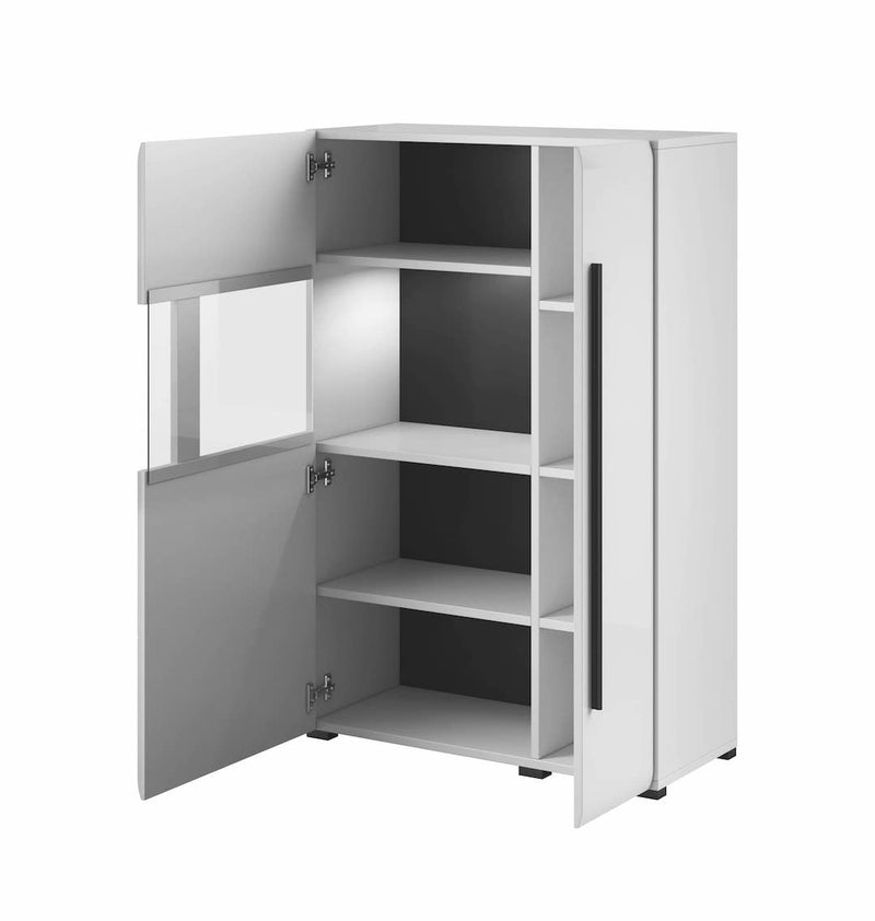 Tulsa 42 Display Cabinet 90cm [White] - Interior Layout