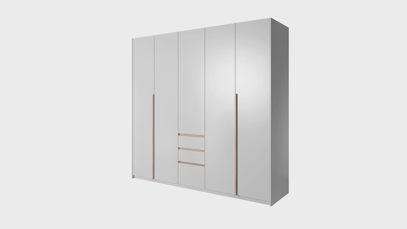 Xelo Hinged Door Wardrobe 225cm [White] - Interior Layout [2]