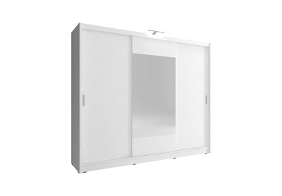 Wiki 250 Sliding Door Wardrobe 250cm [White] - White Background