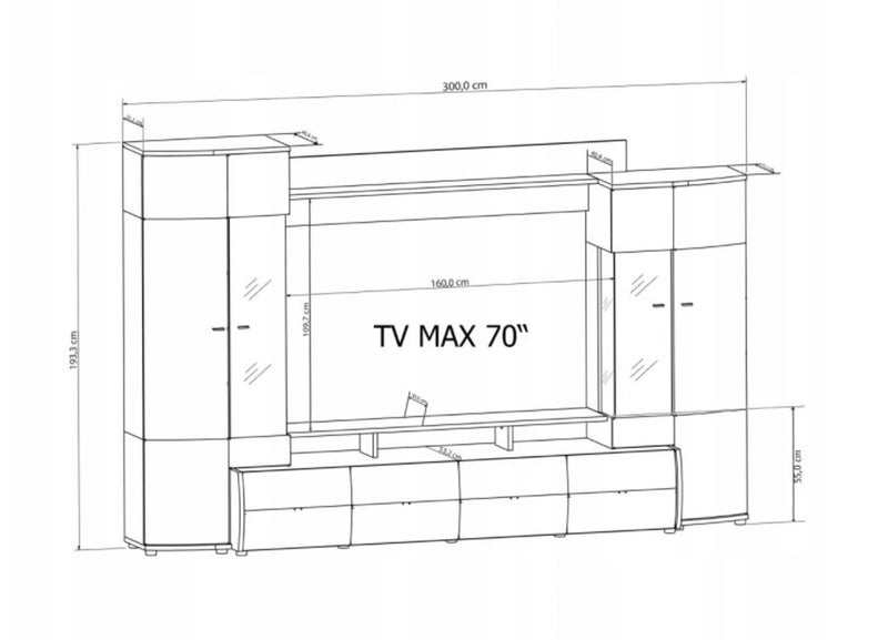 Trendy Entertainment Unit For TVs Up To 70"