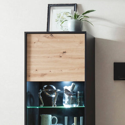 Artona 10 Tall Display Cabinet 65cm [Oak] - Shelf Image