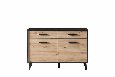 Artona 85 Sideboard Cabinet 126cm [Oak] - White Background