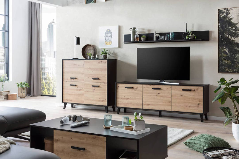 Artona VE Living Room Set [Oak] - Lifestyle Image 2