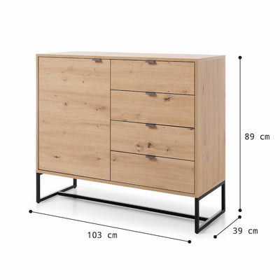 Amber Sideboard Cabinet 103cm - Product Dimensions