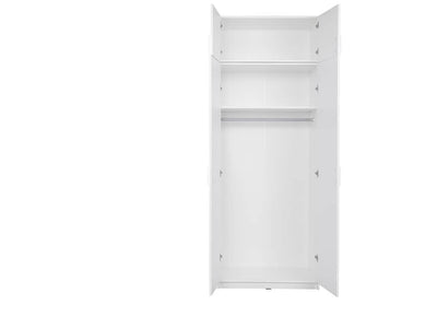 Alpin Hinged Door Wardrobe 92cm With Optional Storage Cabinet - Inside Layout