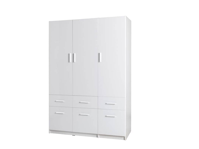 Alpin Hinged Door Wardrobe 136cm - White Background