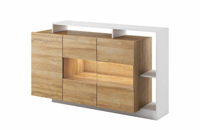 Alva Display Sideboard Cabinet 155cm [White] - White Background