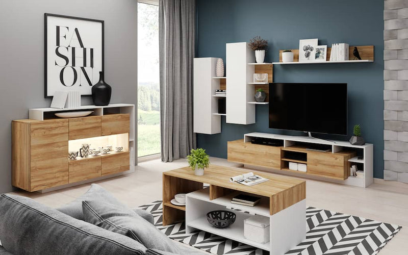 Alva Living Room Set [White] - Product Arrangement