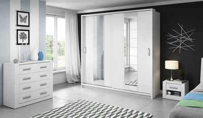 Arti 14 - 2 Sliding Door Wardrobe 220cm [White] - Product Arrangement