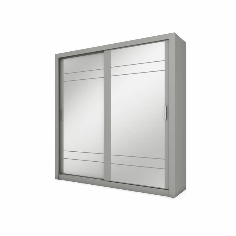 Arti 8 - 2 Sliding Door Wardrobe 203cm [Grey] - White Background