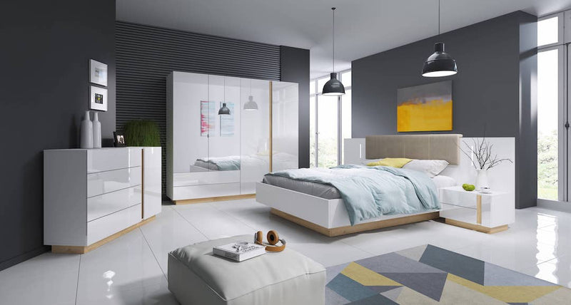 Arco Bedroom Set [White] - Lifestyle Image