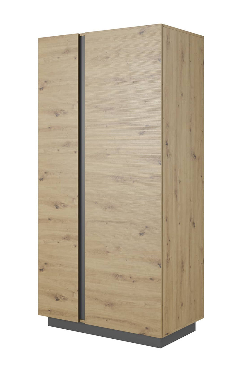 Arco Hinged Door Wardrobe 97cm [Oak] - White Background