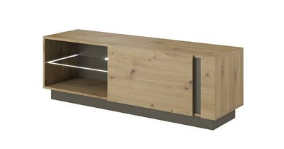 Arco TV Cabinet 138cm [Oak] - White Background