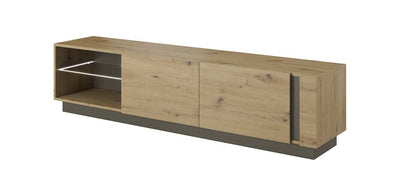 Arco TV Cabinet 188cm [Oak] - White Background
