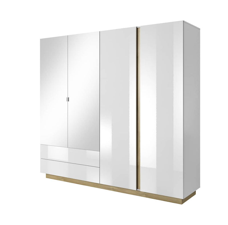 Arco Hinged Door Wardrobe 220cm [White] - White Background