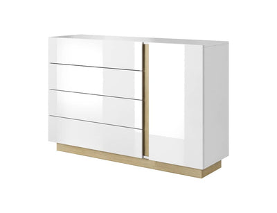 Arco Chest Of Drawers 139cm [White] - White Background