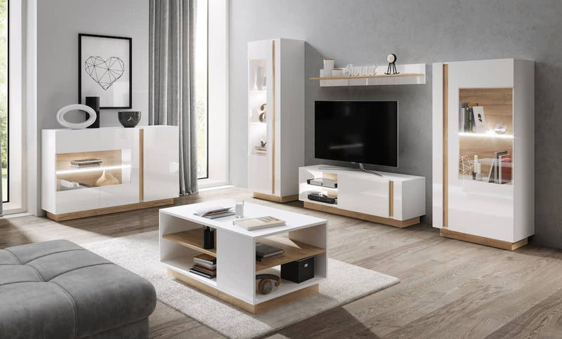 Arco Living Room Set [White] - Lifestyle Image