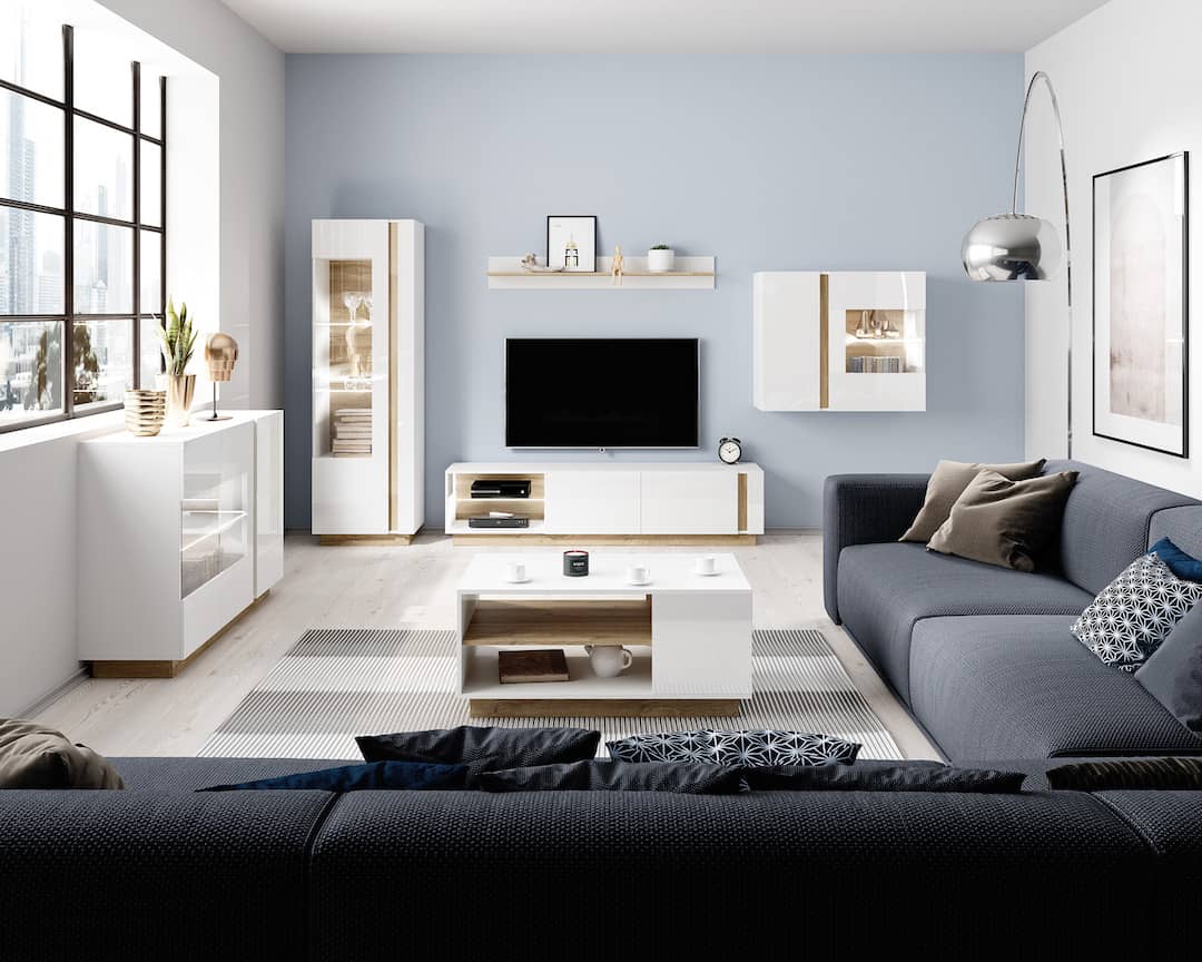 Arco Tall Display Cabinet 60cm Arthauss Furniture