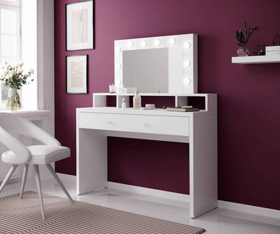 Aria Dressing Table With Mirror 120cm - Lifestyle Image