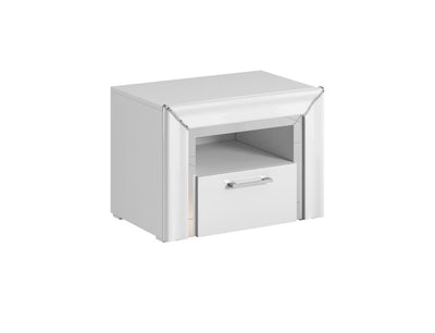 Arno Bedside Cabinet 60cm [White] - White Background