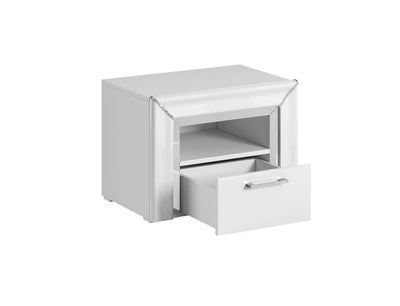 Arno Bedside Cabinet 60cm [White] - White Background 2