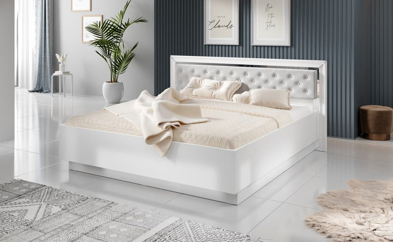 Arno Bed Frame [EU Super King] [White] - Lifestyle Image