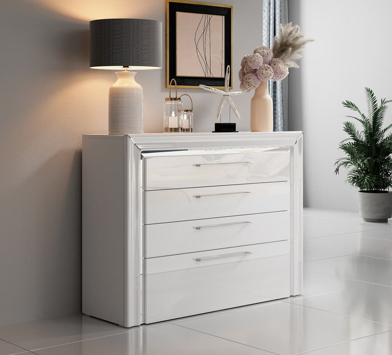 Arno Chest Of Drawers 120cm [White] - Lifestyle Image