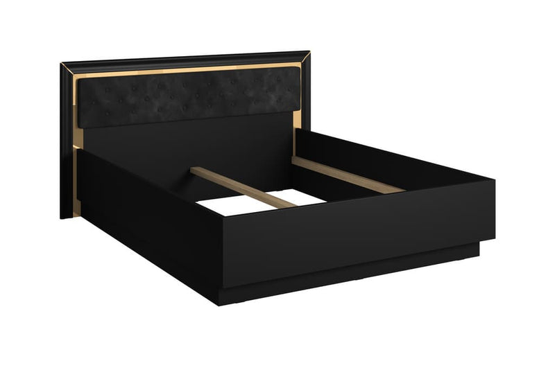 Arno Bed Frame [EU King] [Black] - White Background 2