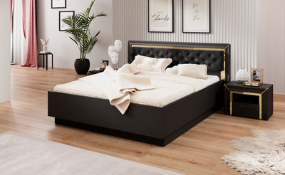 Arno Bed Frame [EU King] [Black] - Lifestyle Image