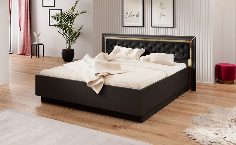 Arno Bed Frame [EU Super King] [Black] - Lifestyle Image