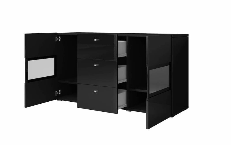 Athens 26 Sideboard Cabinet 132cm [Black] - Interior Image