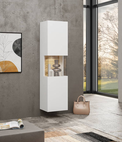 Ava 05 Tall Display Cabinet 36cm [White] - Lifestyle Image 2