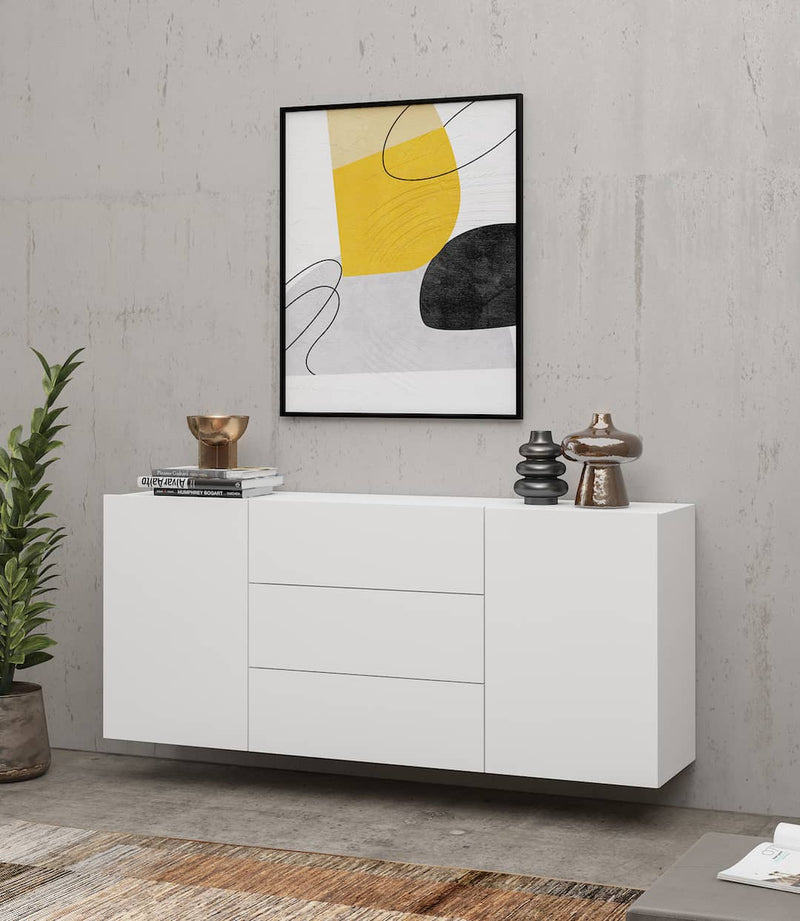 Ava 26 Sideboard Cabinet 140cm [White] - Lifestyle Image