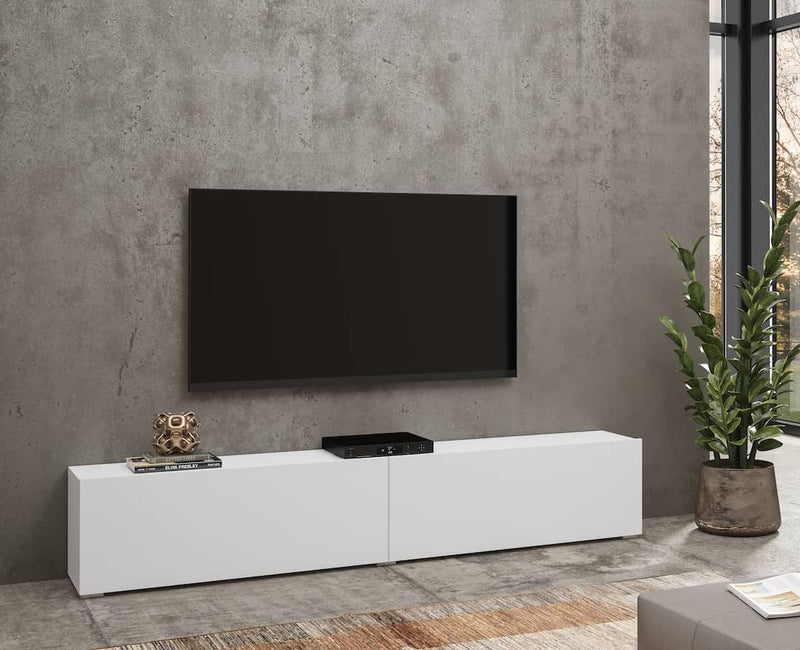 Ava 40 TV Cabinet 180cm [White] - Lifestyle Image