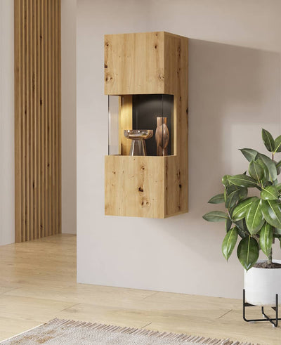 Ava 07 Wall Hung Cabinet 36cm [Oak] - Lifestyle Image